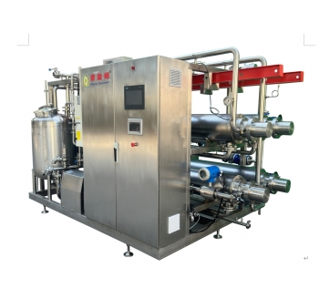 High temperature and short time sterilization machine for high viscosity products