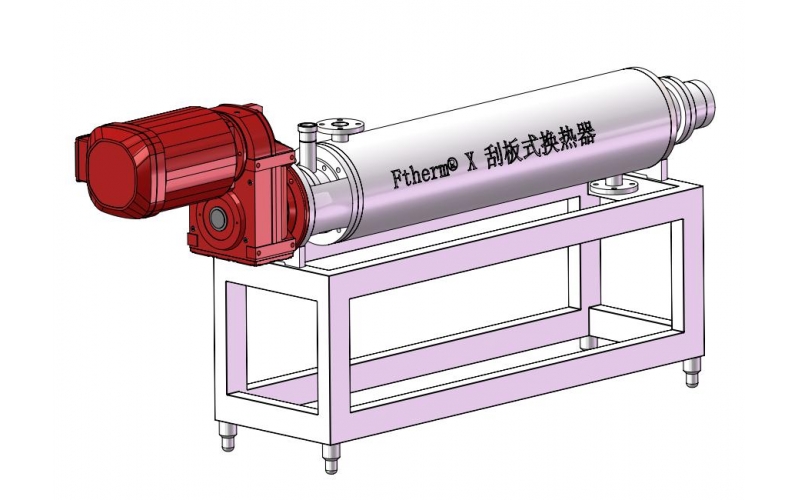 Mathematical model of fluid flow in a scraped surface heat exchanger