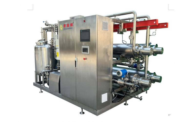 High temperature and short time sterilization machine for high viscosity products